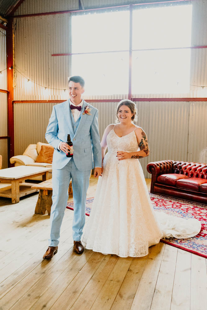 Dalduff Farm is a great place for Wedding Photos with its rustic surroundings.